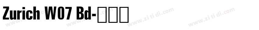 Zurich W07 Bd字体转换